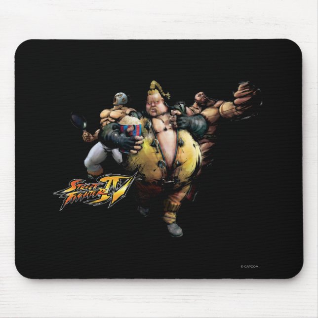 Tapis De Souris Rufus, EL Fuerte et Zangief (Devant)