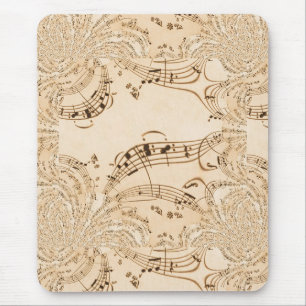 Tapis De Souris Rustic Antique Musical Notes