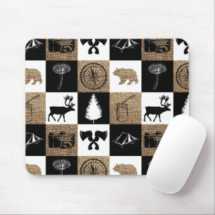 Tapis De Souris Rustic Camping Extérieur Aventure