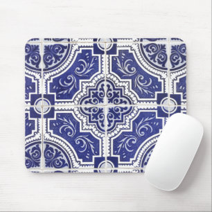 Tapis De Souris Rustic Vintage Portuguese Tiles Pattern - Azulejo