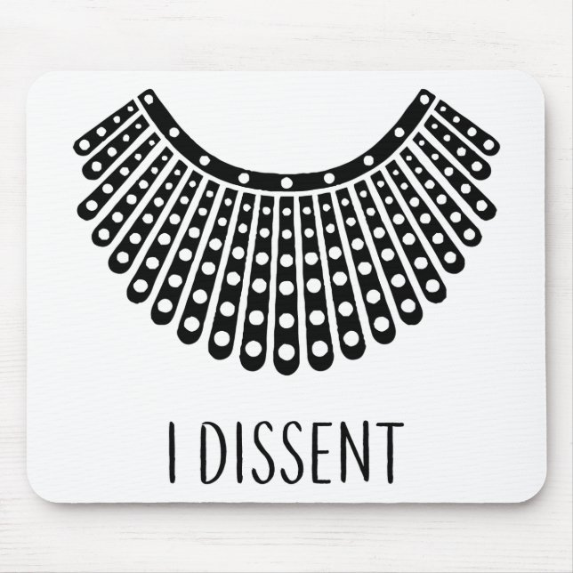 Tapis De Souris Ruth Bader Ginsburg, RBG Collar de dissidence (Devant)