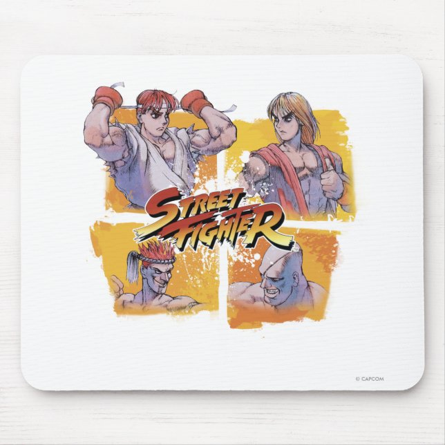 Tapis De Souris Ryu contre Ken et Adon contre Sagat (Devant)
