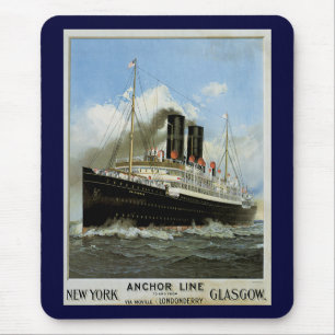 Tapis De Souris S.S. Caledonia - New York à et de Glasgow