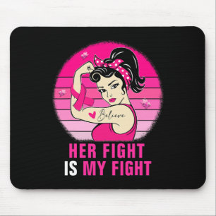 Tapis De Souris Sa Lutte Est Ma Lutte Rosie Riveter Cancer Du Sein