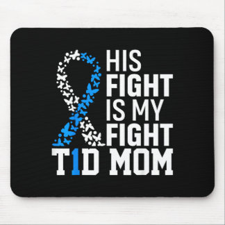 Tapis De Souris Sa lutte est ma lutte T1d Maman Sensibilisation au