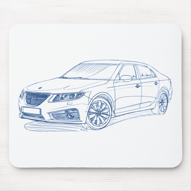 Tapis De Souris Saab 9-5 2011 (Devant)