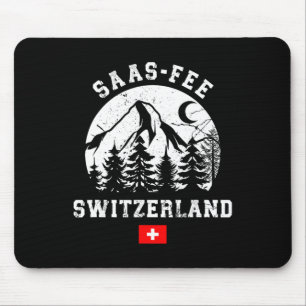 Tapis De Souris Saas-fee Suisse Station de ski Alpes Ski alpin