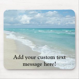 Tapis De Souris Sable extrême de blanc de vue de plage de
