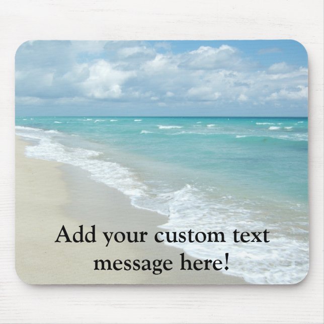 Tapis De Souris Sable extrême de blanc de vue de plage de (Devant)