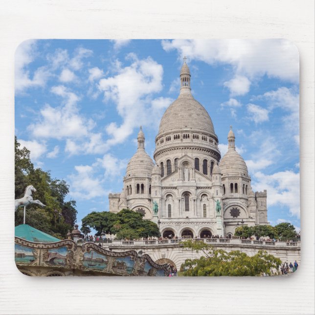Tapis De Souris Sacré Coeur sur Montmartre - Paris, France (Devant)