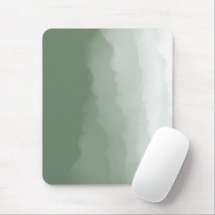 Tapis De Souris Sage Green Aquarelle Ombre (vert sauge/blanc)