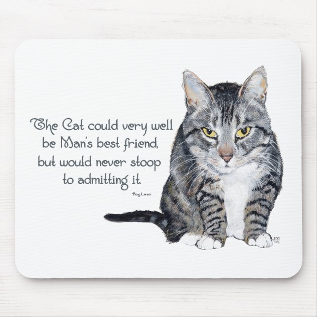 Tapis De Souris Sagesse de chat - et amitié (Devant)
