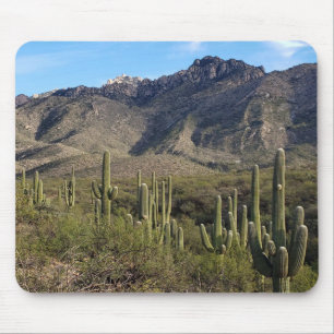 Tapis De Souris Saguaro Cactus et Catalina Mountains, Tucson AZ