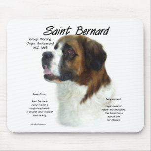 Tapis De Souris Saint Bernard (rude) Histoire Design
