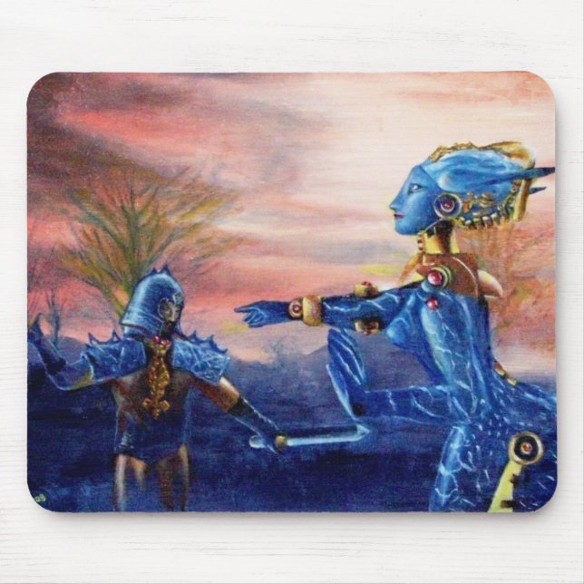TAPIS DE SOURIS SAINT GEORGE ET ALIEN DRAGON (Devant)