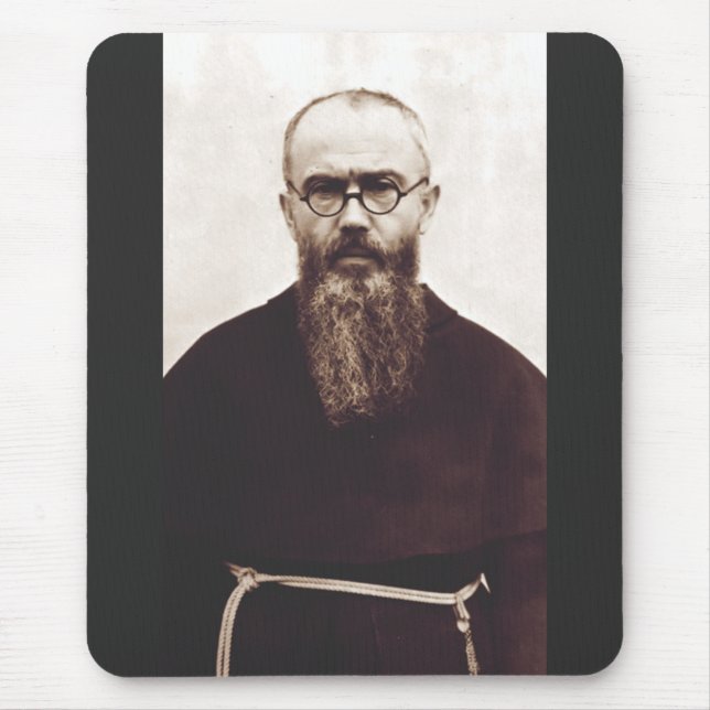 Tapis De Souris Saint Maximilien Kolbe prêtre catholique polonais (Devant)