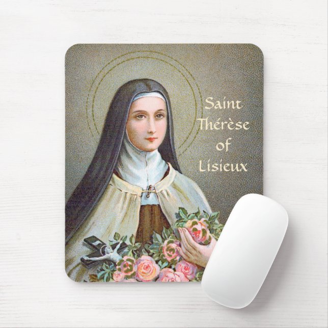 Tapis De Souris Saint-Thérèse de Lisieux la Petite Fleur (BJE 01) (Avec souris)