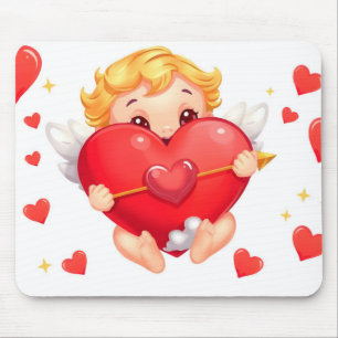 Tapis De Souris Saint-Valentin 2025 : Angels mignons et joyeux 👼