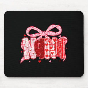 Tapis De Souris Saint-Valentin Nana Coquette Rose Bow Floral Maman