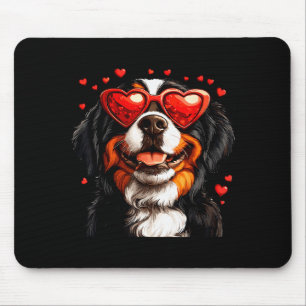 Tapis De Souris Saint-Valentin pour amateur de chien bernois migno