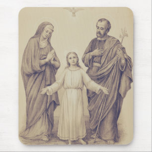 Tapis De Souris Sainte Famille Jésus, Vierge Marie et Saint Joseph