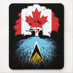 Tapis De Souris Sainte-Lucie Saint-Lucien Canadien Canada Racine d