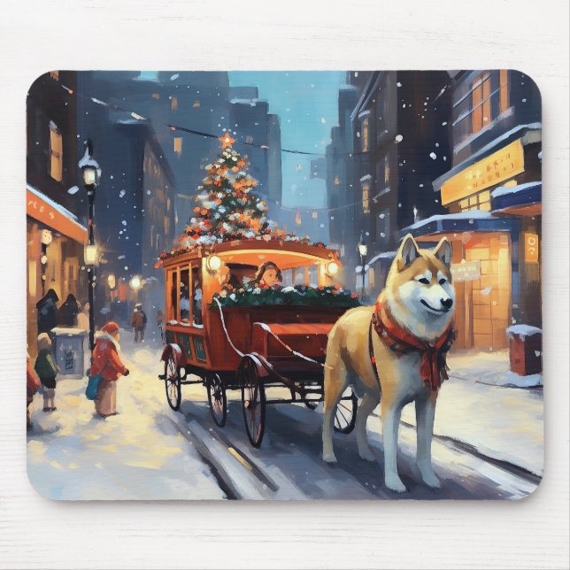 Tapis De Souris Saison de Noël Akita (Devant)