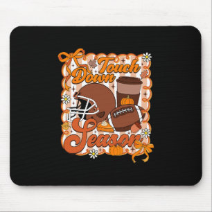 Tapis De Souris Saison Touch Down Football D'automne Citrouille Ca