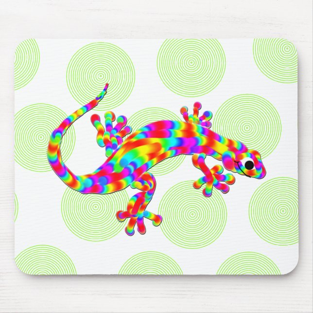Tapis De Souris Salamandre Mousepad d'arc-en-ciel d'amusement (Devant)