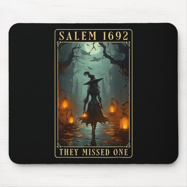 Tapis De Souris Salem 1692 Ils Ont Manqué Une Sorcière Halloween (Devant)
