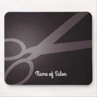 Salon de coiffure Brown foncé ciseaux blancs