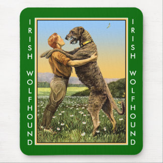 Tapis De Souris Salutation irlandaise Wolfhound