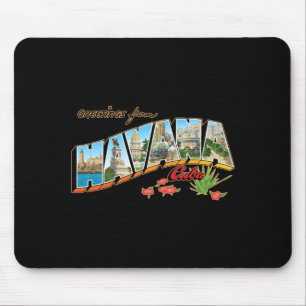 Tapis De Souris Salutations de La Havane Cuba stcard