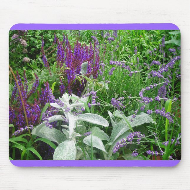 Tapis De Souris Salvia, Lavendar, oreille d'agneau. mousepad (Devant)