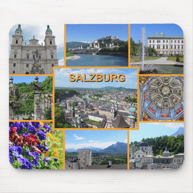 Tapis De Souris Salzbourg Autriche Sites touristiques Vacances (Devant)