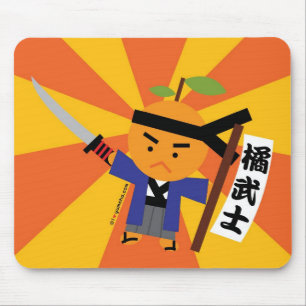Tapis De Souris Samouraïs Mousepad de mandarine