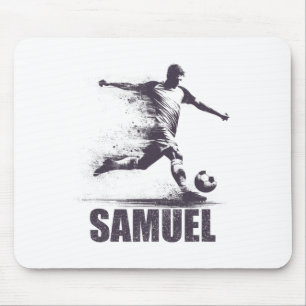 Tapis De Souris Samuel Football Garçons Personnalisé Prénom Samuel
