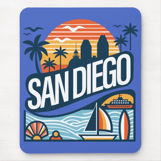 Tapis De Souris San Diego California (Devant)