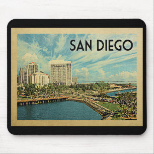 Tapis De Souris San Diego California Vintage Travel
