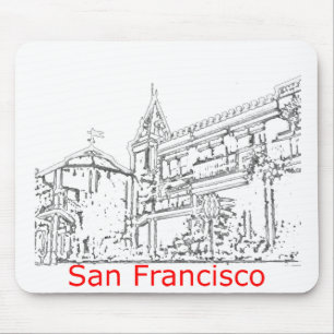 Tapis De Souris San Francisco 1986art Le MUSÉE Zazzle Dessin+
