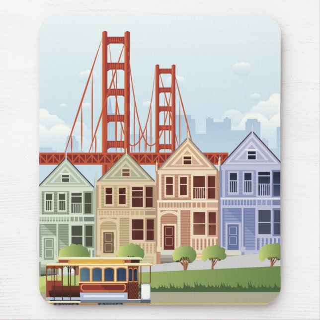 Tapis De Souris San Francisco | les dames peintes (Devant)