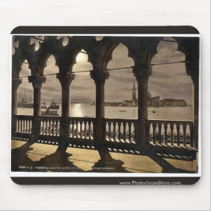 Tapis De Souris San Georgio du palais des doges par clair de lune,