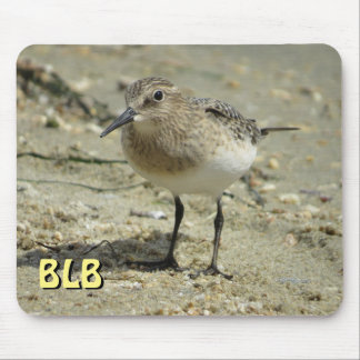Tapis De Souris Sandpiper sur la plage avec vos initiales Souris