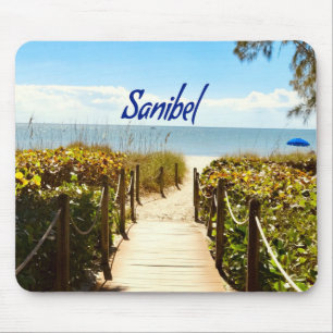 Tapis De Souris Sanibel Island Floride Plage Océan