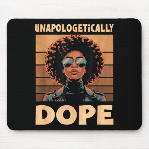 Tapis De Souris Sans excuses Femme Afro Vintage 70s