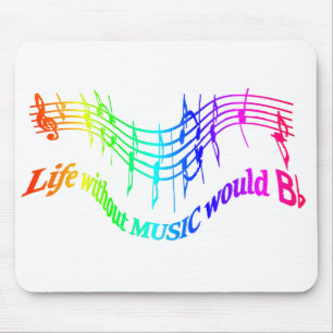 Tapis De Souris Sans vie de musique amusement plat de citation