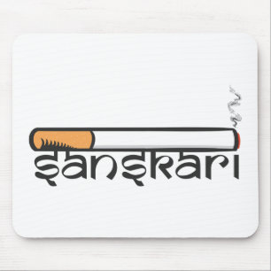 Tapis De Souris Sanskari Indian Desi Girl or boy Sutta Hindi Sloga