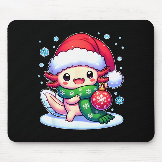 Tapis De Souris Santa Axolotl Funny Cute Xmas Funny Christmas  (Devant)