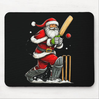 Tapis De Souris Santa Cricket Player Funny Christmas Cricket Pajam