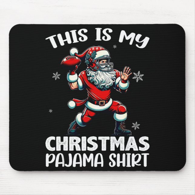 Tapis De Souris Santa Playing American Football, This Is My Christ (Devant)
